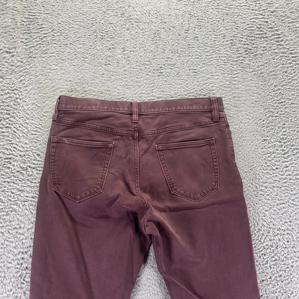 Banana Republic Traveler Jeans Mens 34x32 Red Cotton Denim Straight Slim Stretch